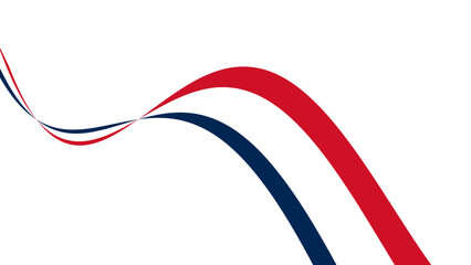 french flag tricolor rainbow curvy design. OLYMPIQUE France Flag Wave Abstract. banner, cover, poster, flyer, card, brochure, web, landing page. Vector illustration