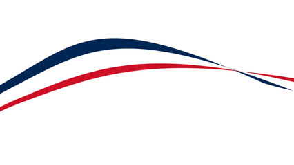 french flag tricolor rainbow curvy design. OLYMPIQUE France Flag Wave Abstract. banner, cover, poster, flyer, card, brochure, web, landing page. Vector illustration