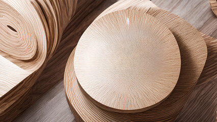 Eco-Friendly Art - Twisted Wood in Digital Space