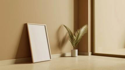 Fototapeta premium The Perfect Perch for Inspiration: A Framed Mockup