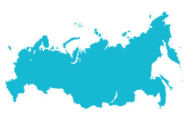 Fototapeta premium ロシア連邦の地図、シルエット