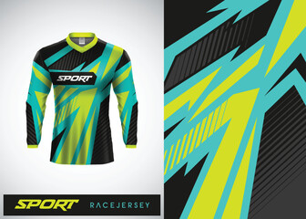 Long sleeve sports racing abstract texture jersey design for race, soccer, gaming, motocross, cycling