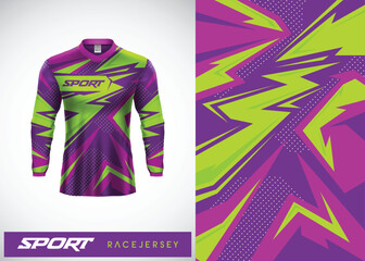 Long sleeve sports racing abstract texture jersey design for race, soccer, gaming, motocross, cycling