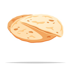 Pita bread vector isolated illustration