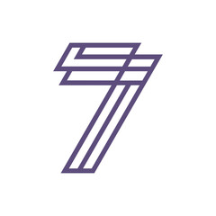 Monogram 7. Number 7. Number 7 design logo. Monogram letter mark 7 logo design. Monogram design vector logo. Monogram number 7 logo design. Simple number 7 monogram. Monogram 7 design logo.