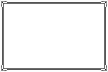 Elements of ornate vintage frames. Black on white oriental style, chinese motifs. Design print for greeting cards, wedding invitations, restaurant menu, royal certificates. Set 9
