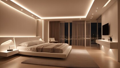 Photo interior modern design room 3d illustration