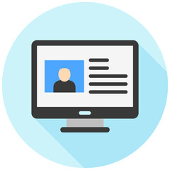 Digital Identity rounded multi color icon, related to financial technology theme. use for UI or UX kit, app and web development.