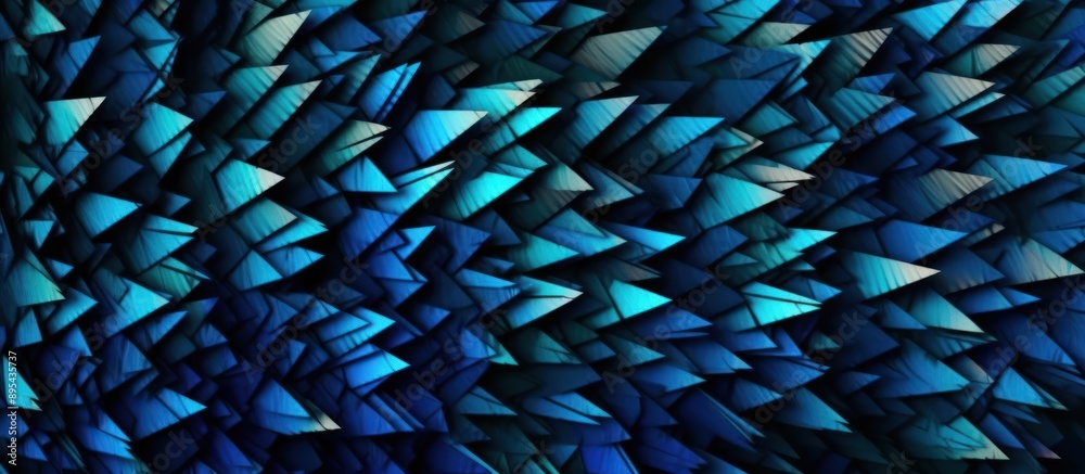 Sticker Abstract Blue Triangular Pattern