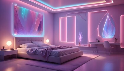 Photo interior modern design room 3d illustration