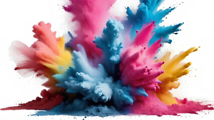 Color powder splash rainbow background paint holi smoke colour abstract