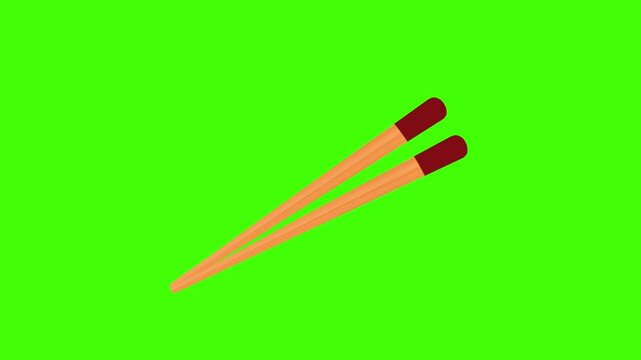 hand drawn illustration of a chopstick animation