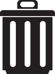 Trash Bin or Bucket Icon