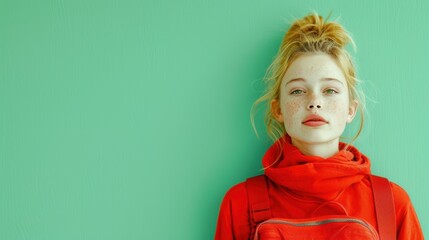 Fototapeta premium Embracing College Dreams: Bright Future and Adventures Await in Golden Ratio Composition