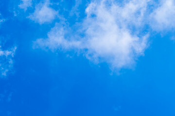 Panorama of cloud clear sky background for summer vacation concept at ocean and summer sea water...