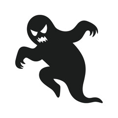 A Halloween ghost silhouette vector