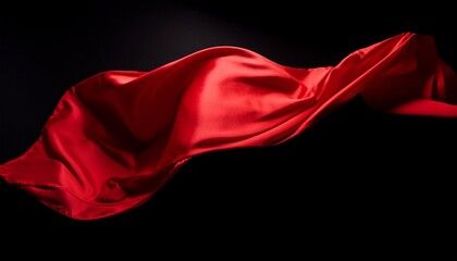 Fototapeta premium red ribbon on black background