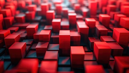 Fototapeta premium Red cubes