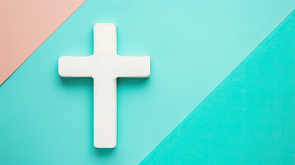 Obraz premium cross set against a nature background