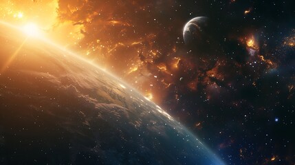 Obraz premium Cosmic Landscape: A Journey Through the Stars