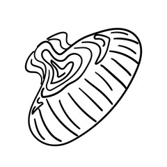 doodle illustration of clamp. black and white color doodle for sticker or wallpaper. cute print design