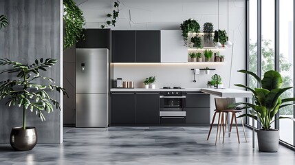 Modern Kitchen with Tropical Vibes