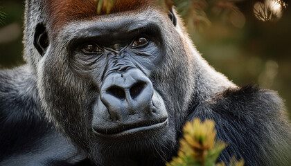 Obraz premium gorilla face closeup