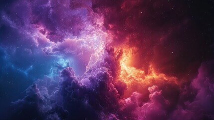 Fototapeta premium Colorful space galaxy cloud nebula. Universe science astronomy. Supernova background wallpaper.