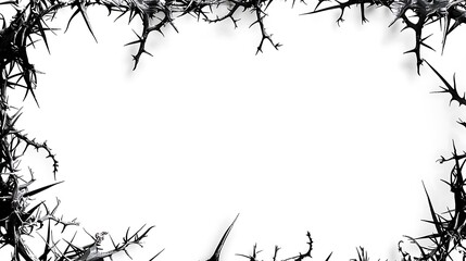 Black and White Thorny Frame