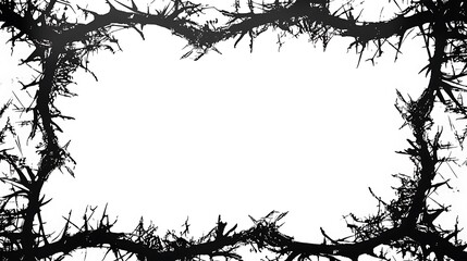 Black and White Thorny Frame
