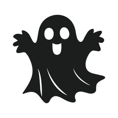 A Halloween ghost silhouette vector