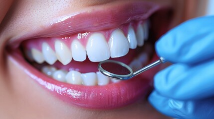 Fototapeta premium a blog image concerning dental health and prevention. Dental check up service