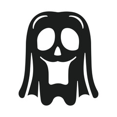 A Halloween ghost silhouette vector