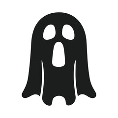 A Halloween ghost silhouette vector