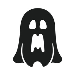 A Halloween ghost silhouette vector