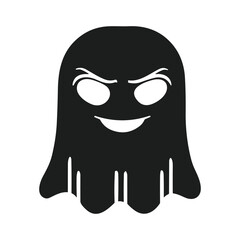 A Halloween ghost silhouette vector
