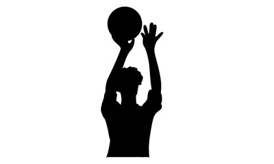 silhouette of basketball player illustration