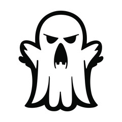 A Halloween ghost silhouette vector