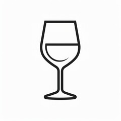 Obraz premium Iconic Wineglass Illustration for Website Design on White Background