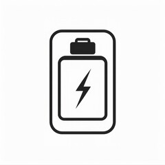 Obraz premium Energy Efficiency Icon - Battery Symbol Vector Illustration on White Background