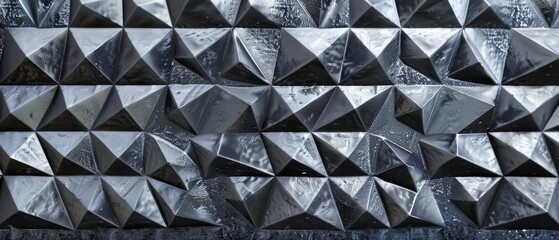 Panoramic close-up, high detail scan of embossed diamond texture, Generative AI