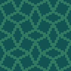 rhombus and squares. classic abstract geometric ornament. vector seamless pattern. teal blue repetitive background. fabric swatch. wrapping paper. continuous design template for linen, textile