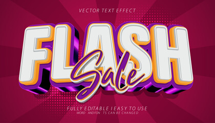 3d editable flash sale text effect, promotion style text effect template