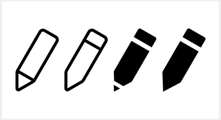Pencil icon isolated. School symbol. Business icon. Vector stock illustration