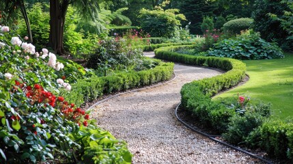 Garden landscaping: the triangular pathway