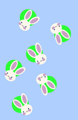 easter bunny with eggs