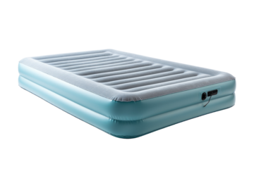 Portable Air Mattress Bed Isolated on Transparent Background