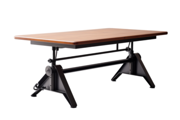 Folding Adjustable Activity Table Isolated on Transparent Background