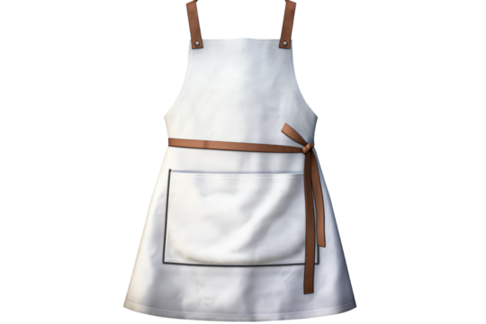 Stylish Kitchen Apron Isolated on Transparent Background