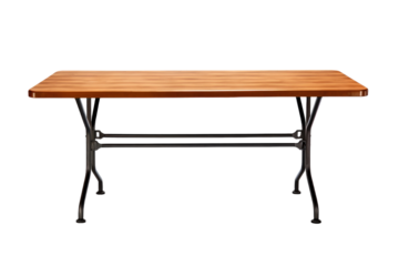 Modern Cafeteria Table Isolated on Transparent Background